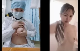 Nữ y tá thực tập cực dâm show hàng trong phòng khám